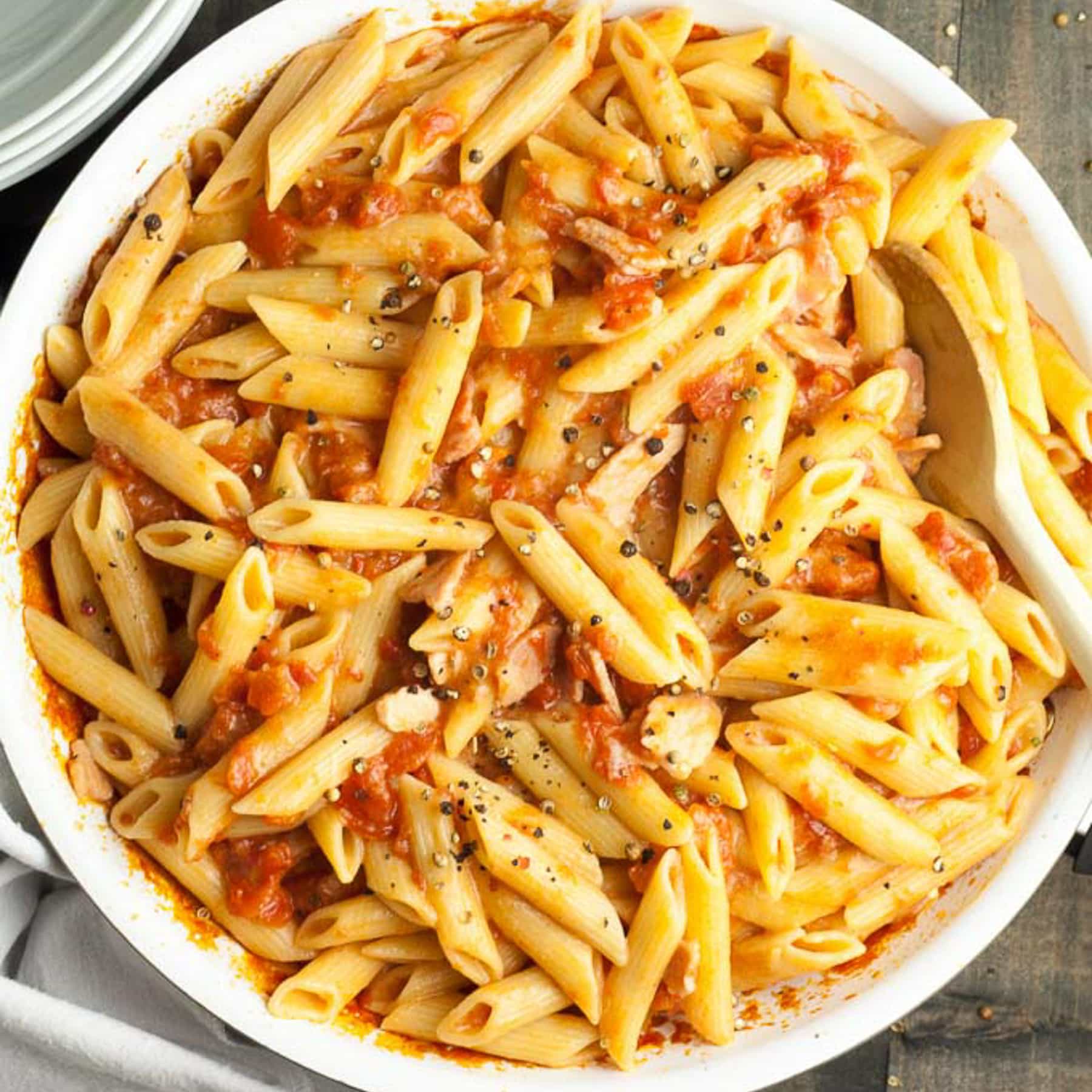 Cheesy Bacon and Tomato Pasta