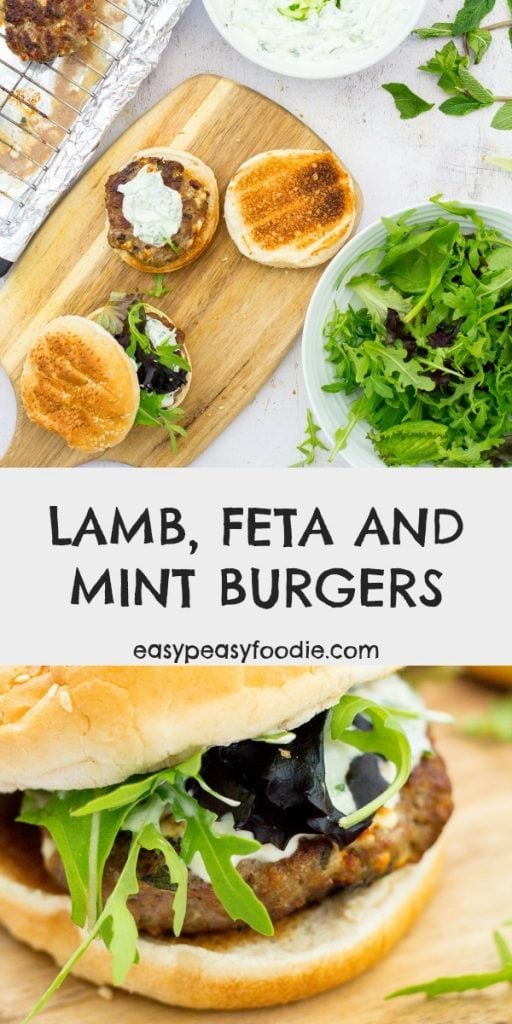Lamb, Feta and Mint burgers Easy Peasy Foodie