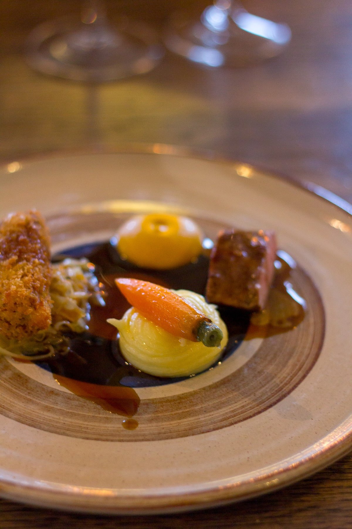 4 course tasting menu showcasing Welsh lamb at the award-winning Beach House Restaurant