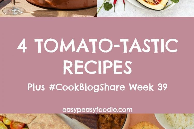 Tomatoes are fantastic: packed with antioxidants, vitamins and potassium, not to mention super versatile! Celebrate this nutritional powerhouse with these 4 tomato-tastic recipes, plus find the linky for #CookBlogShare Week 39! #tomatoes #tinnedtomatoes #tomatorecipes #tinnedtomatorecipes #spanishchicken #stuffedmarrow #beefcurry #tomatogalette #easydinners #easymeals #midweekmeals #familydinners #easypeasyfoodie