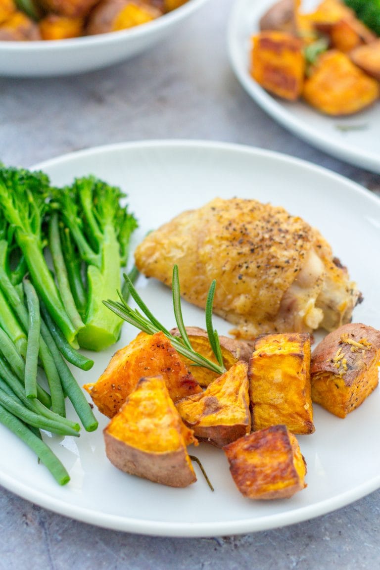 Easy Roast Sweet Potatoes with Rosemary and Garlic Easy Peasy Foodie