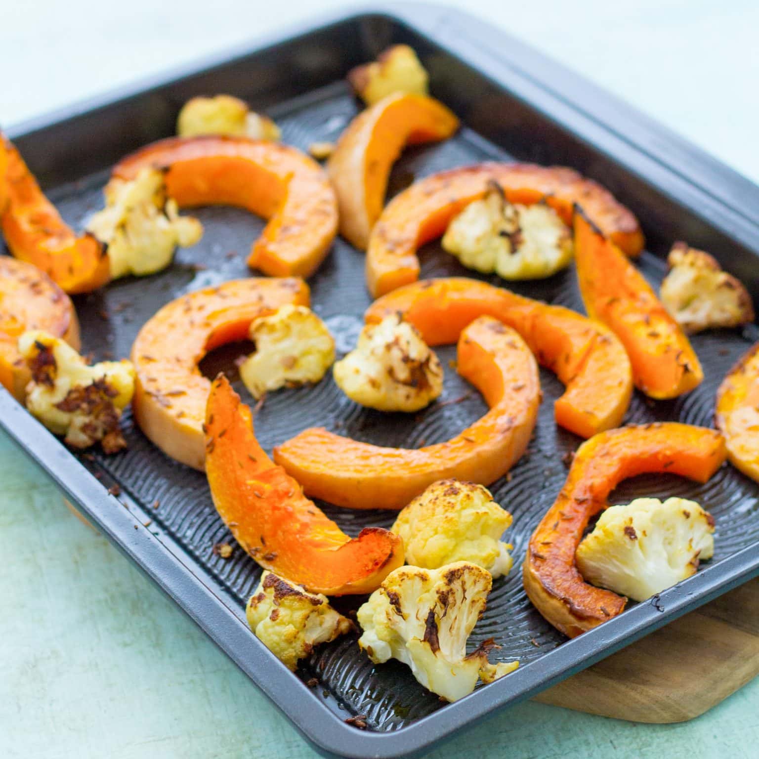 Cumin Roasted Cauliflower and Butternut Squash (Vegan) Easy Peasy Foodie