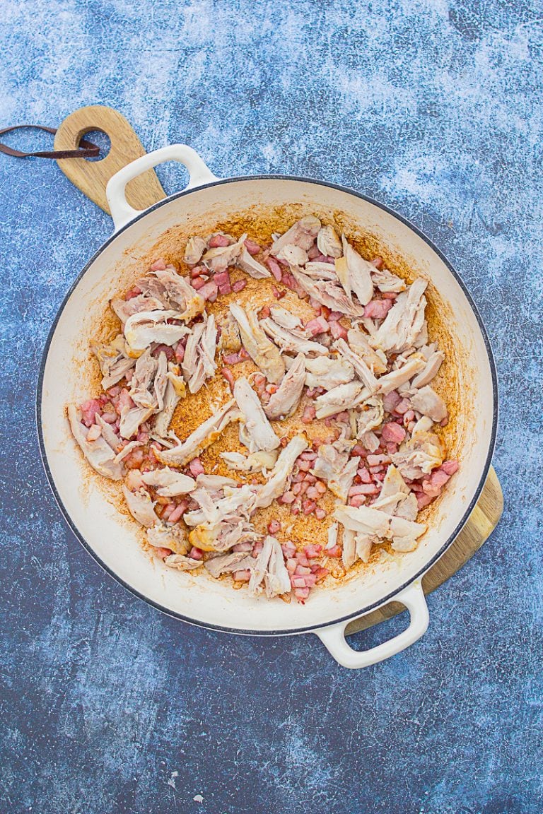 Easy Leftover Roast Chicken Pasta - Easy Peasy Foodie
