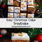 Easy Christmas Cake Traybake Pin