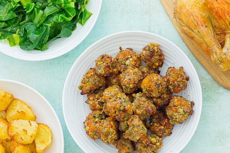 Easy Apricot and Pistachio Stuffing Balls