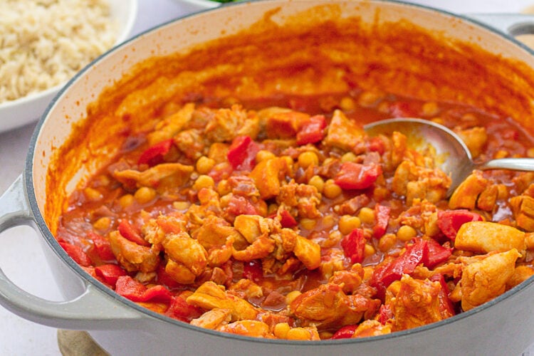 Easy Chicken, Chorizo and Chickpea Stew