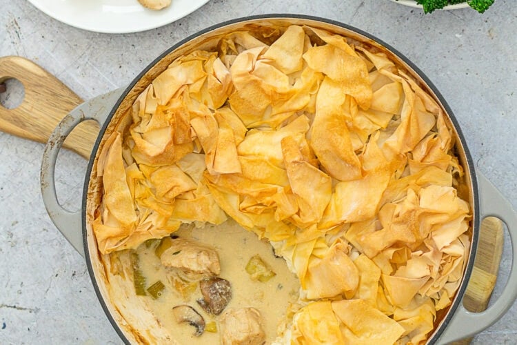 Easy Peasy Chicken, Mushroom and Leek Pie