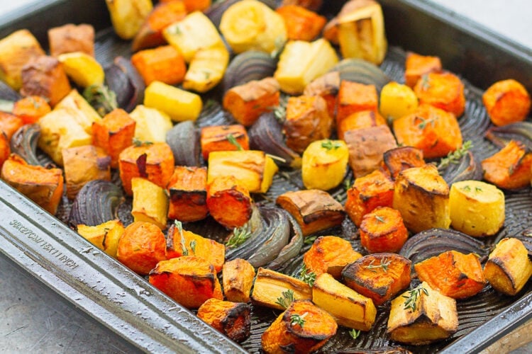 Easy Peasy Roasted Root Vegetables