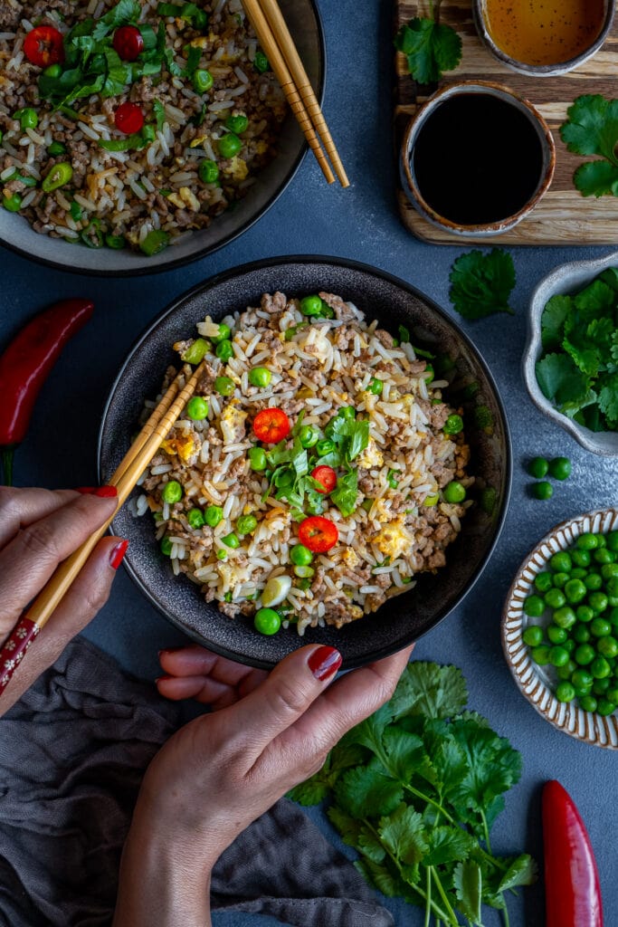 Easy Beef Mince Fried Rice - Easy Peasy Foodie