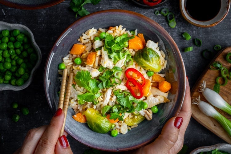 Leftover Turkey Fried Rice HERO