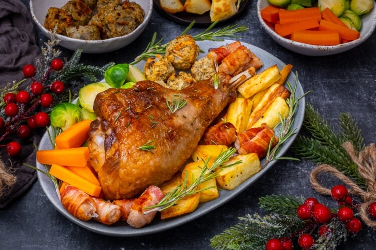 Slow Roast Turkey Leg Hero