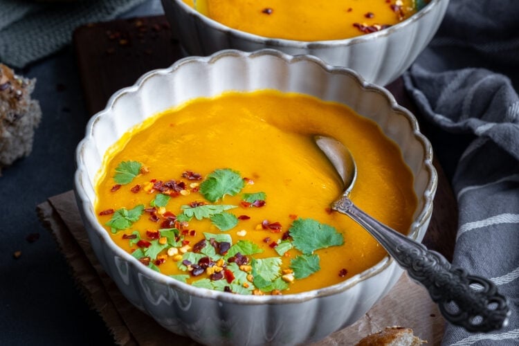 Easy Carrot and Sweet Potato Soup Hero