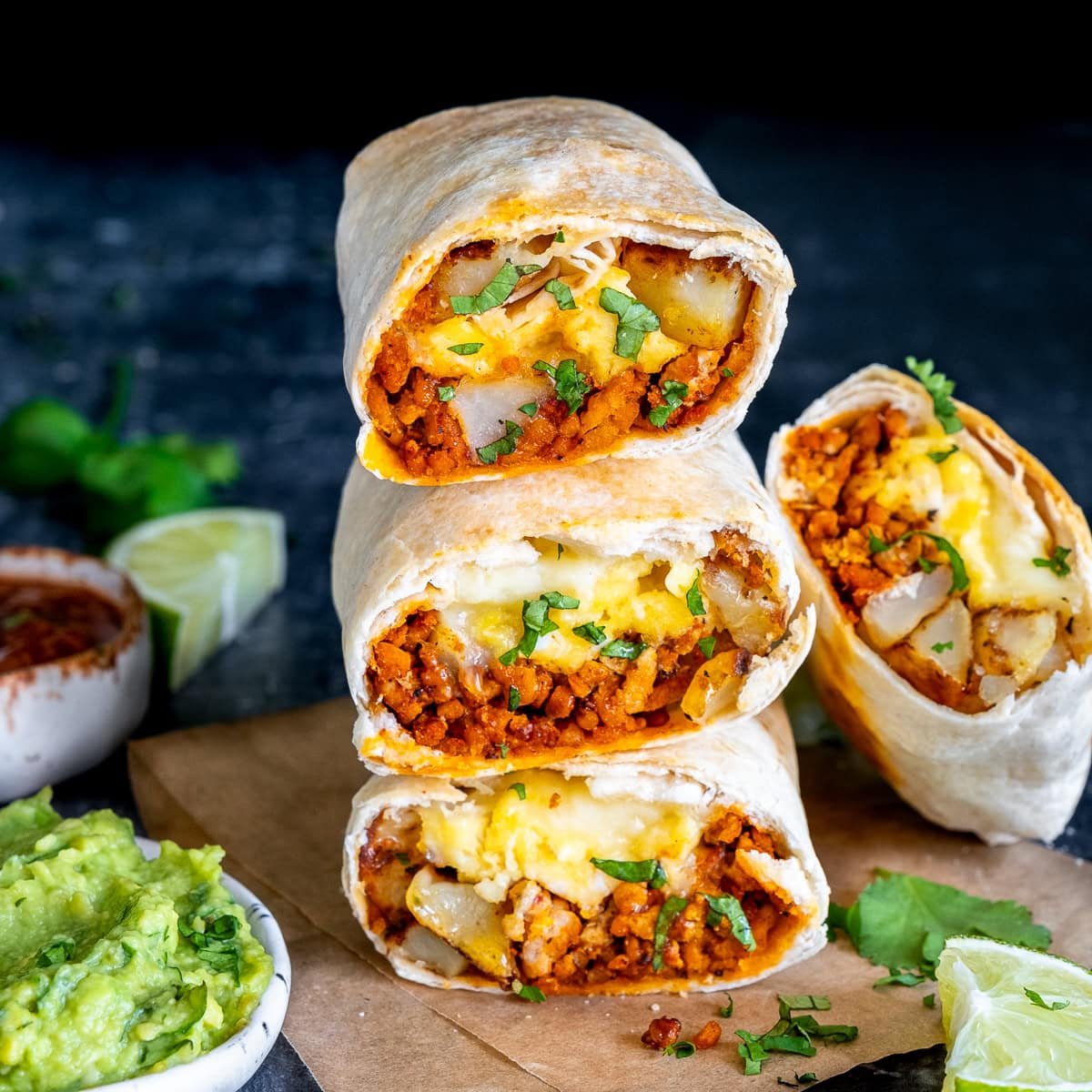 Easy Breakfast Burritos Hero