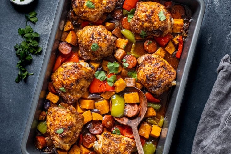 Cajun Chicken Traybake Hero