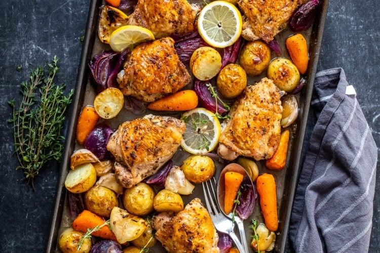 Chicken and Potato Traybake with Lemon and Garlic HERO