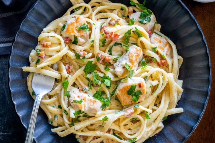 Creamy Chicken Carbonara with Bacon Hero
