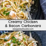 Creamy Chicken Carbonara with Bacon Pin