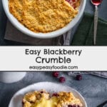 Easy Blackberry Crumble Pin