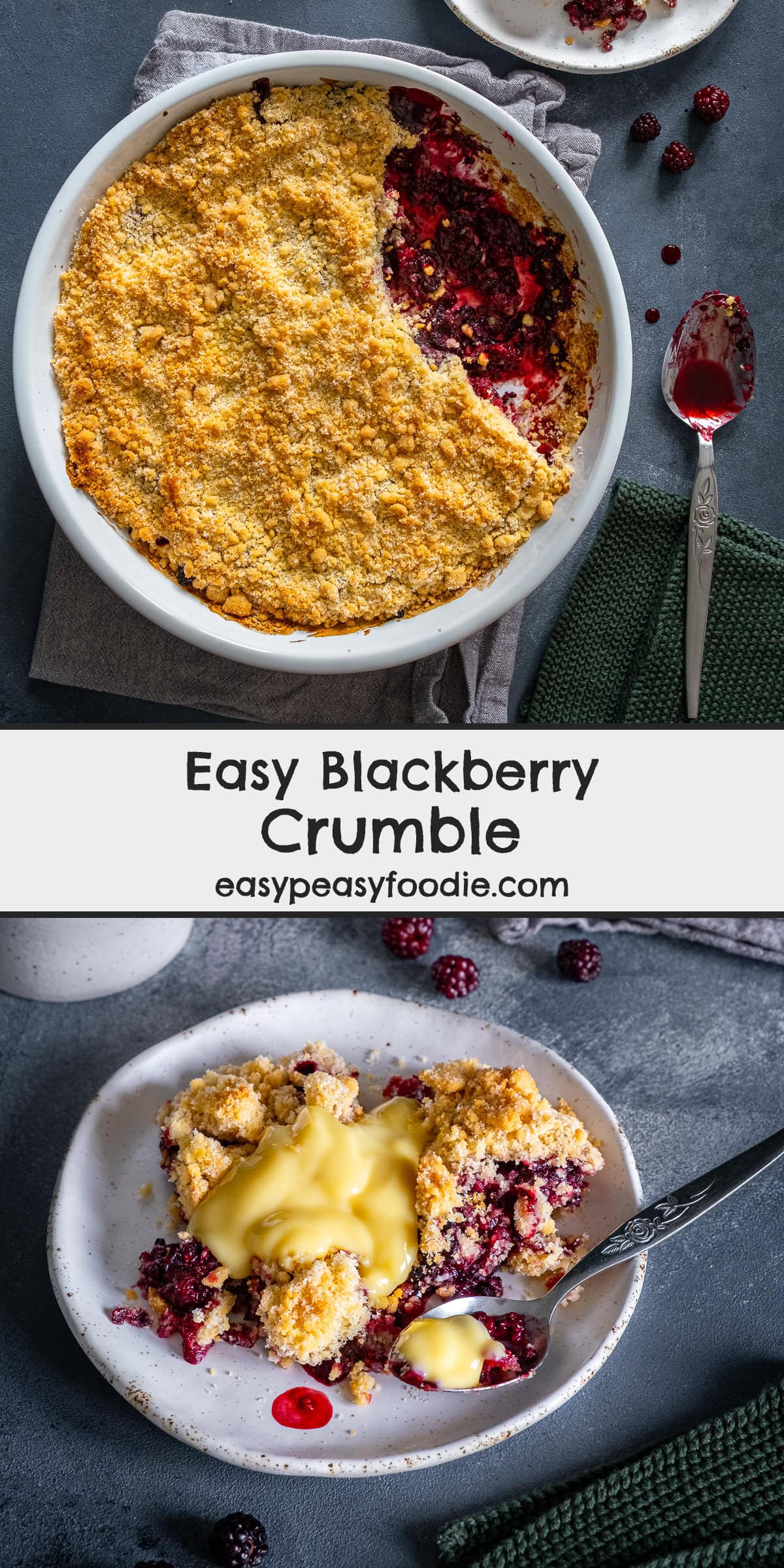 Easy blackberry crumble easy peasy foodie