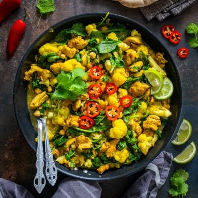 Chicken and Chickpea Curry with Spinach HERO