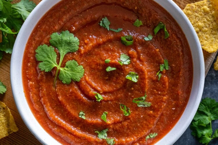 5 Minute Blender Salsa Hero