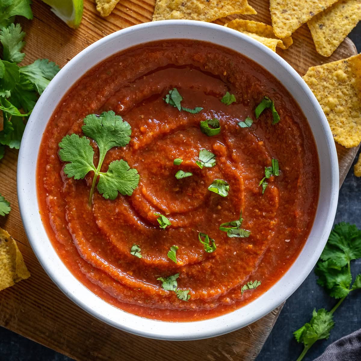 5 Minute Blender Salsa Hero