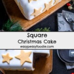 Easy Square Christmas Cake Pin
