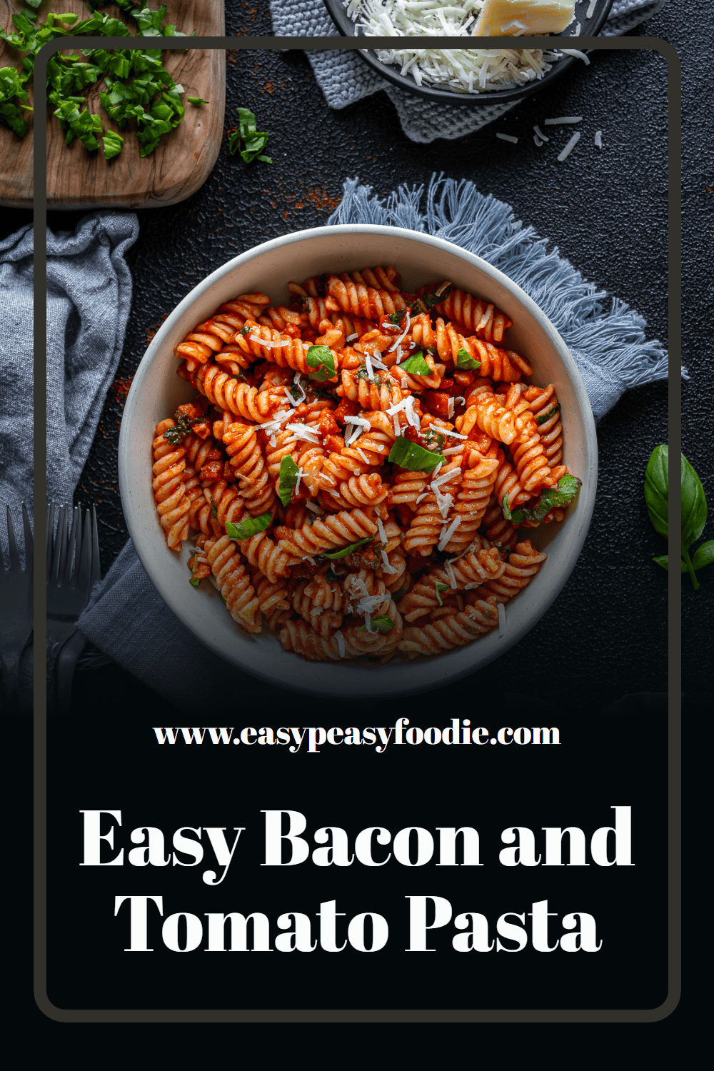 Easy Bacon and Tomato Pasta Pin