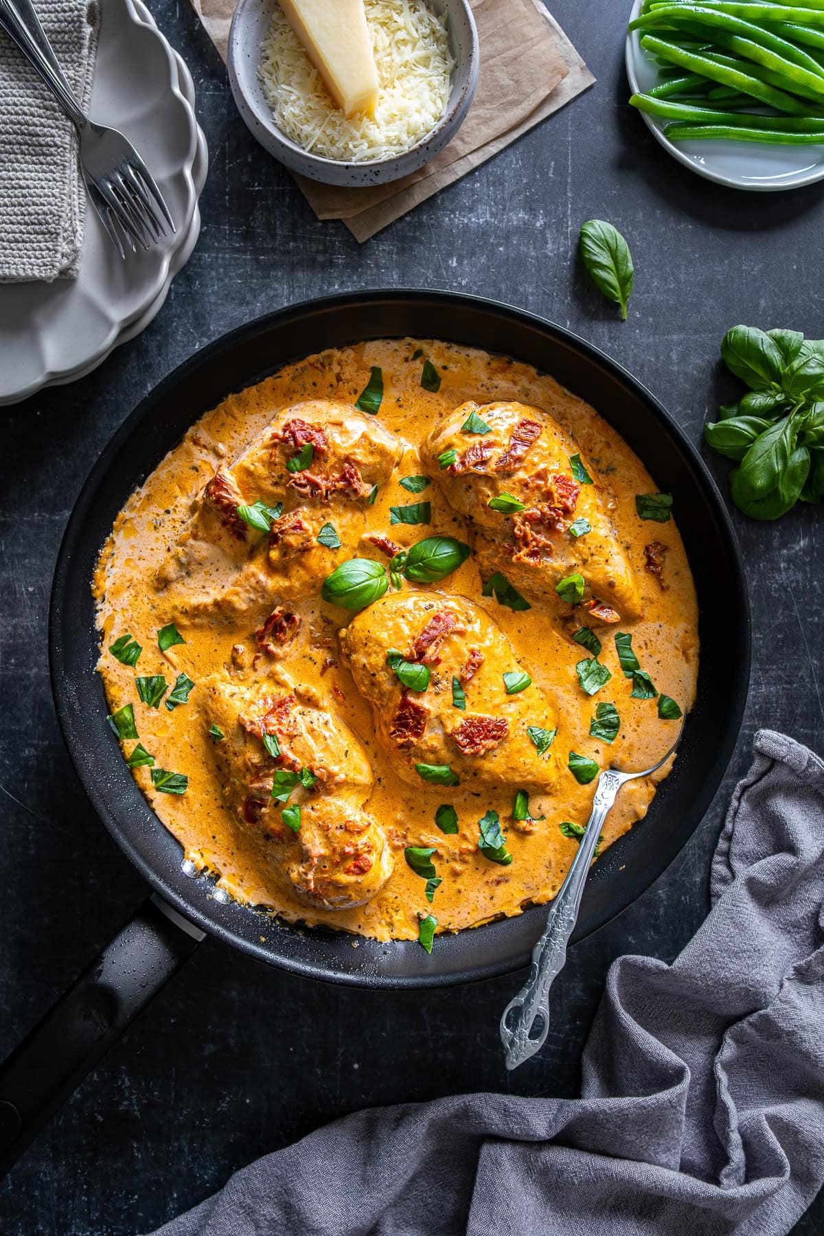 Easy Marry Me Chicken in the pan.