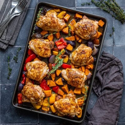 Easy Chicken Thigh Traybake Hero