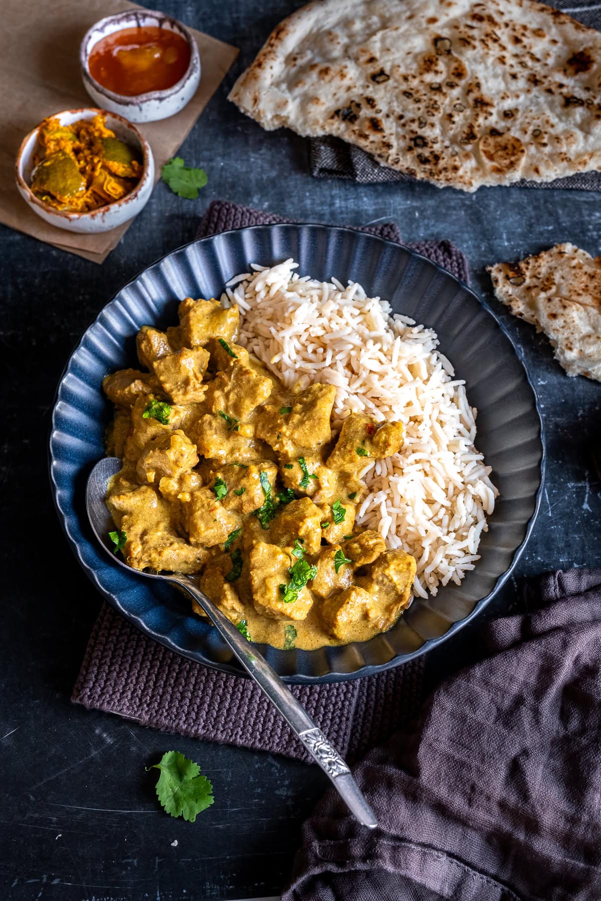 Closeup of Easy Lamb Korma