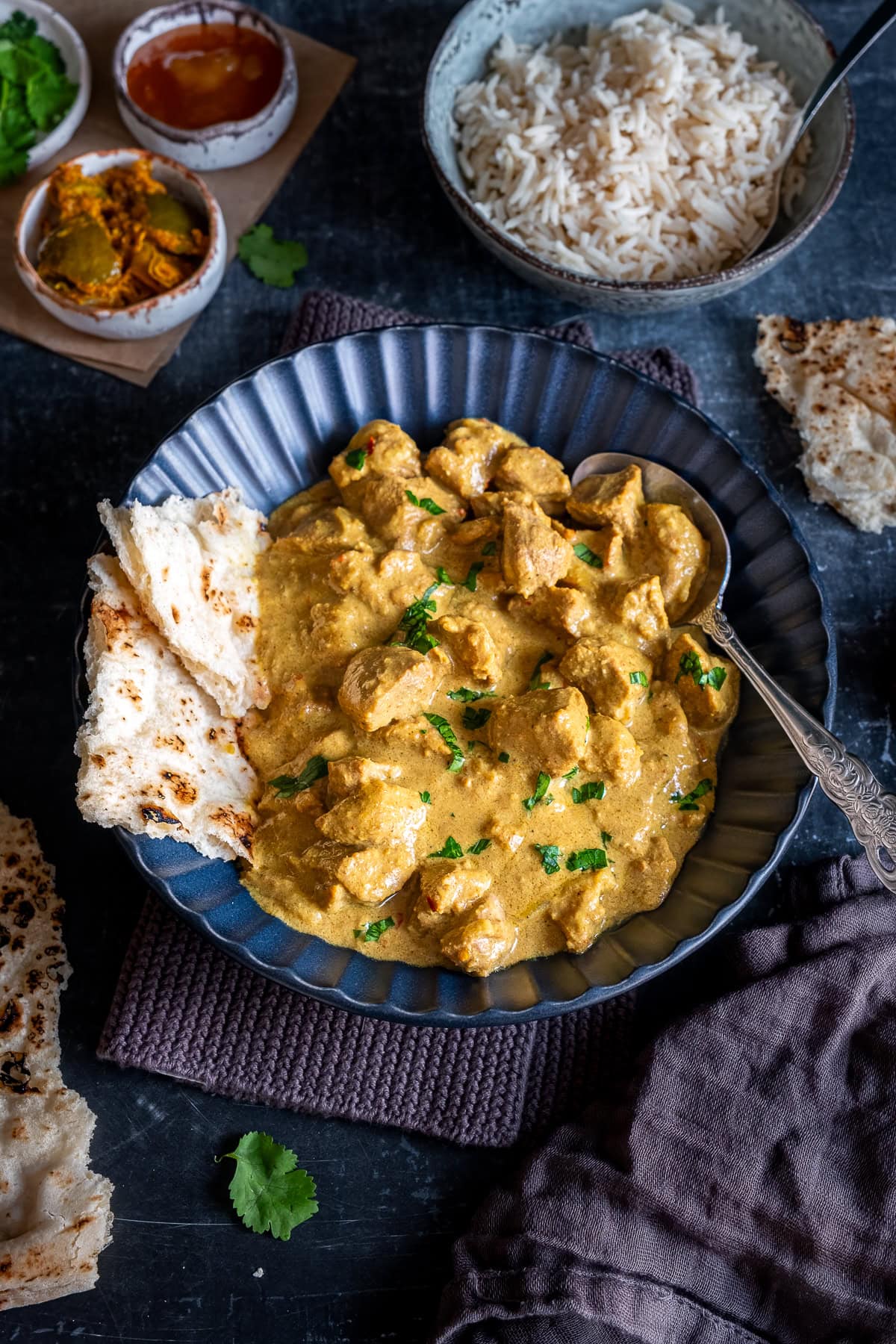 Closeup of Easy Lamb Korma in a bowl.