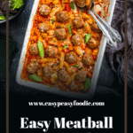 Easy Meatball Pasta Bake Pin