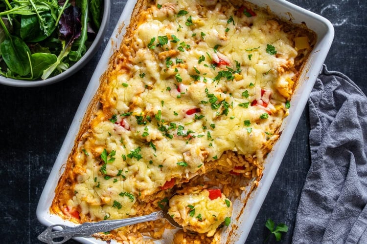 Chicken Fajita Rice Bake Hero