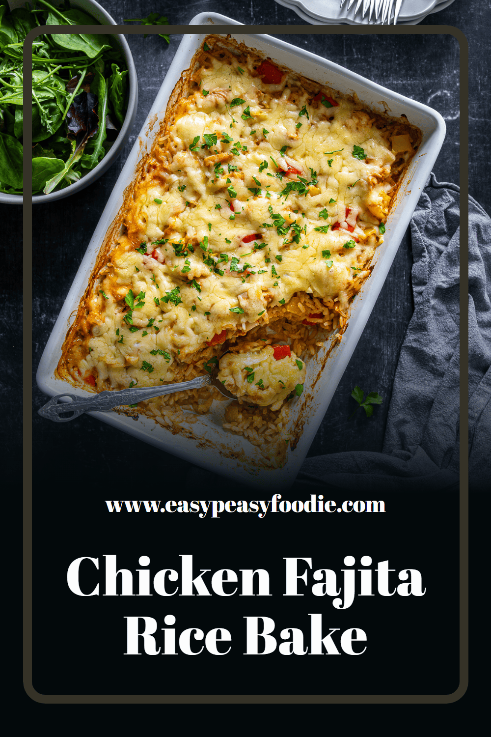 Chicken Fajita Rice Bake Pin