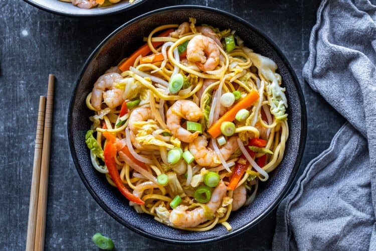 Easy Prawn Chow Mein Hero