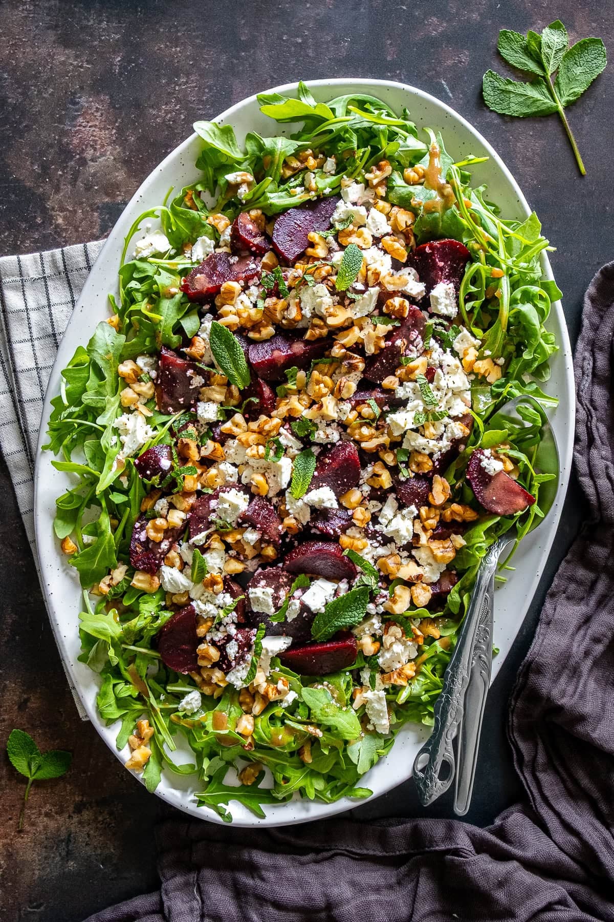 Overhead shot of Easy Beetroot Salad