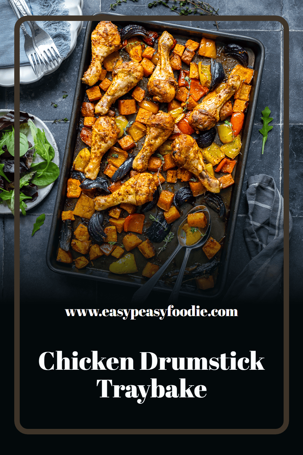 Easy Chicken Drumstick Traybake Pin