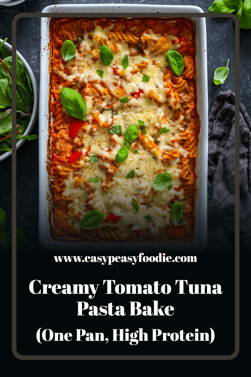 Creamy Tomato Tuna Pasta Bake Pin