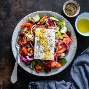 Authentic Greek Salad (Horiátiki Salata) Hero