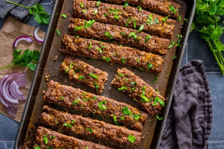 Sheet Pan Beef Kebabs Hero